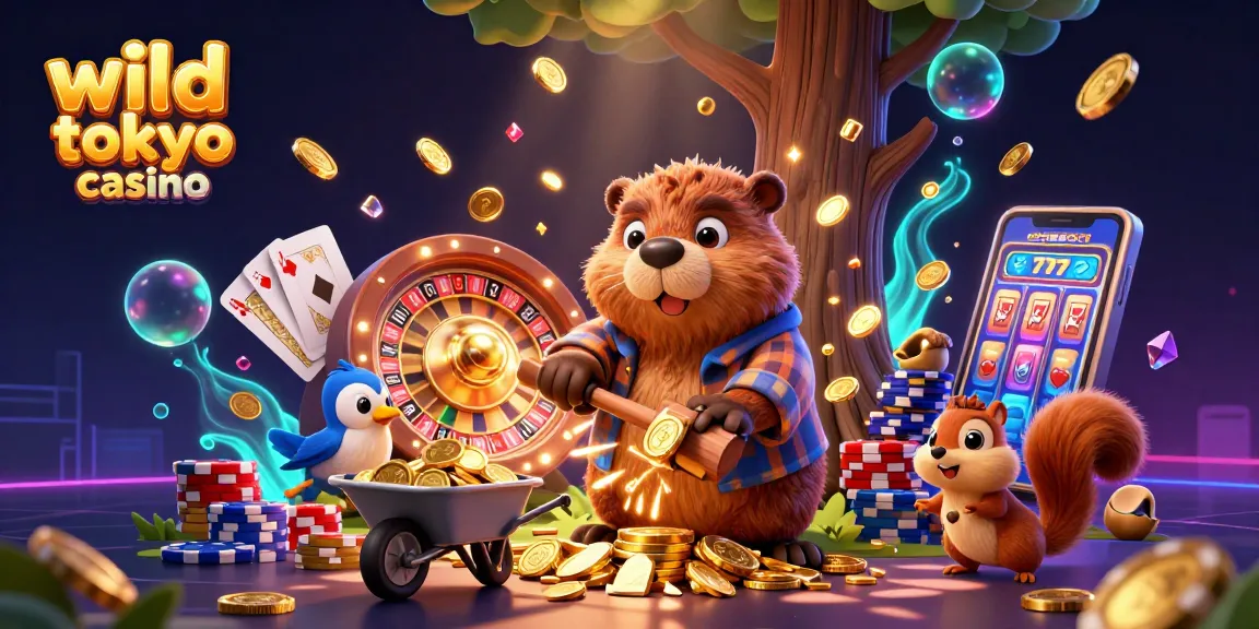 Experience thrill with the wild tokyo casino game scene featuring vibrant cartoon characters and casino elements.